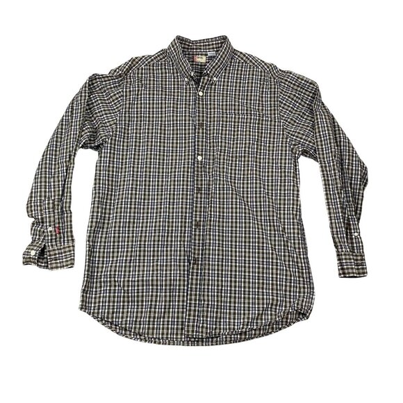 Vintage Levi's Mens Shirt Large Red Tab Long Sleeve Plaid Button-Down Casual Y2K - Picture 1 of 12
